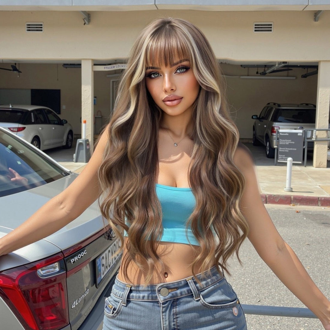 Ash Brown Wavy Wig - MARKETPLACE - Milk &amp; Honey Wigs