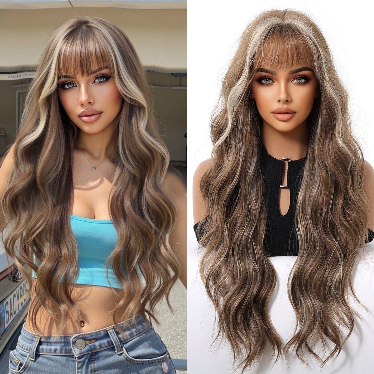 Ash Brown Wavy Wig - MARKETPLACE - Milk &amp; Honey Wigs