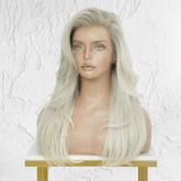 ASH Root Blonde Human Hair Lace Front Wig - Milk & Honey Wigs