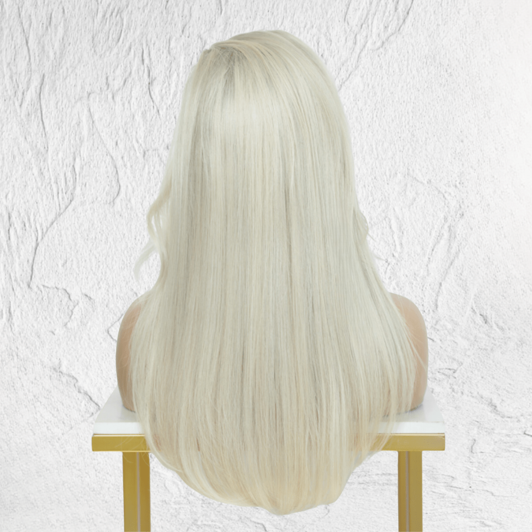 ASH Root Blonde Human Hair Lace Front Wig - Milk &amp; Honey Wigs