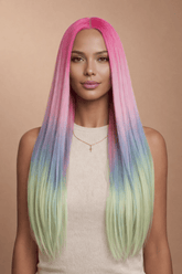 ATLANTIS - Rainbow Ombre - Lace Front Wig - Milk & Honey Wigs
