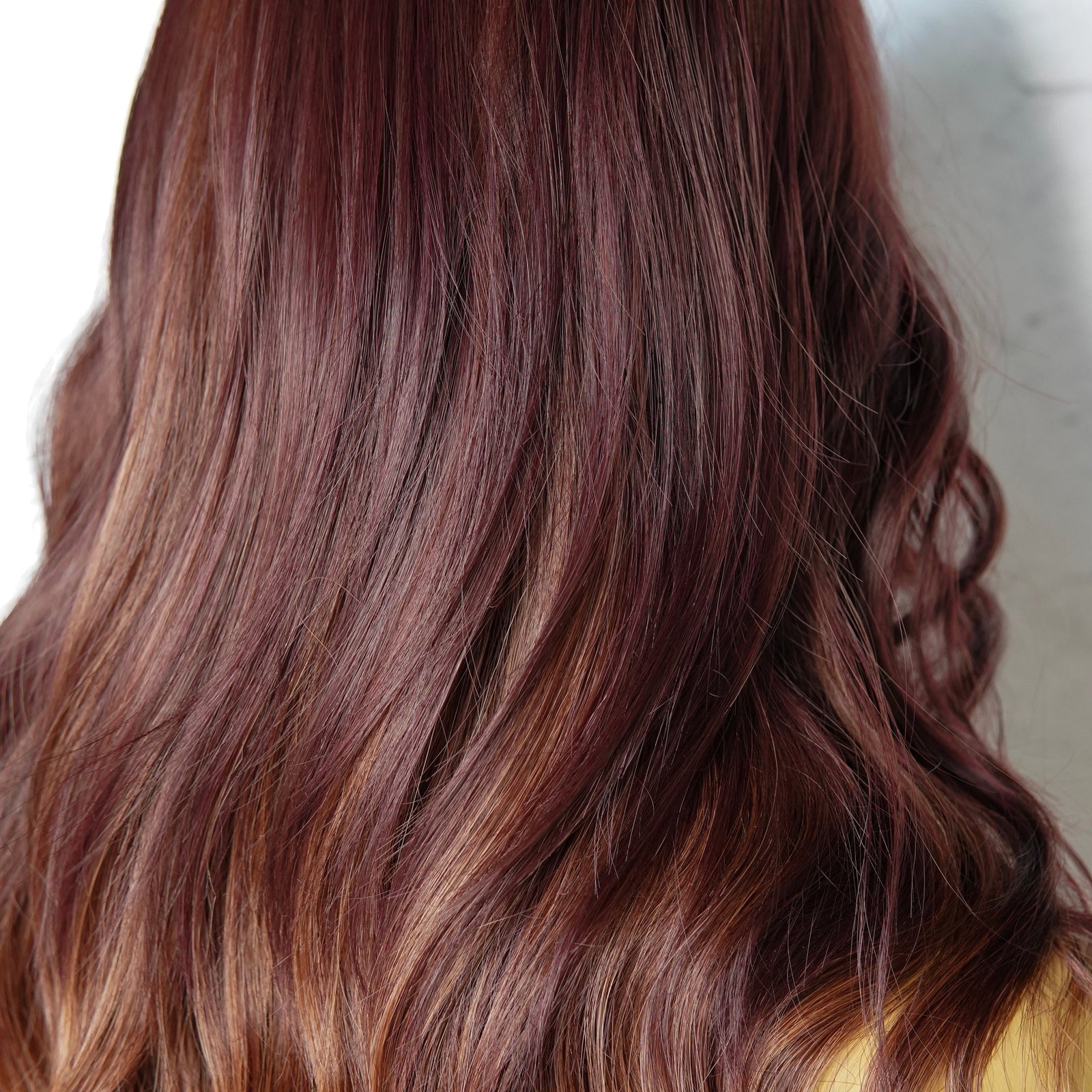 AUTUMN Mahogany Brown Ombre Fringe Wig - Milk &amp; Honey Wigs