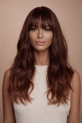 AUTUMN - Mahogany Brown Ombre - Fringe Wig - Milk & Honey Wigs