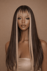 AVERY - Mocha - Fringe Wig - Milk & Honey Wigs