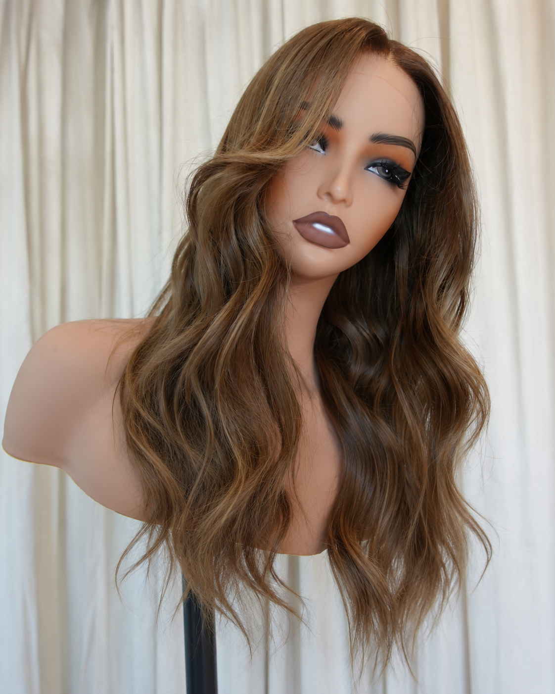 LOUISE 18 INCH - Chocolate Brown - Human Hair Wig (READY MADE)