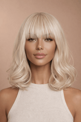 BENNI - Platinum Blonde - Fringe Wig | Blonde, 12 Inch & Shorter, Fringe, Synthetic Hair | Milk & Honey Wigs