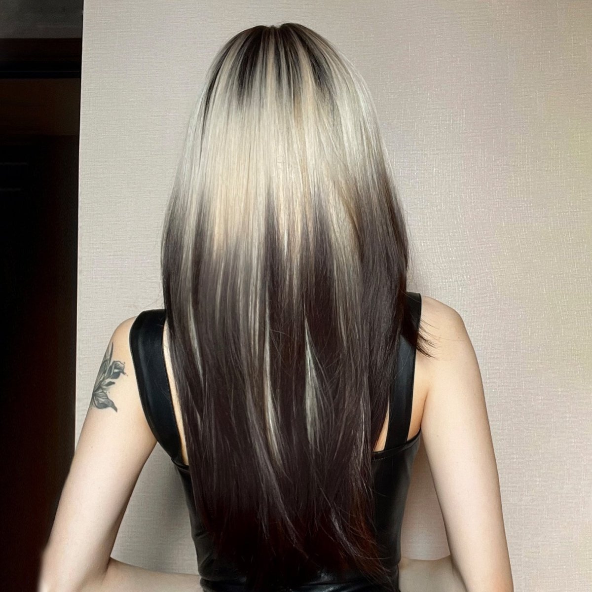 Black and Platinum Blonde Split Wig - MARKETPLACE - Milk &amp; Honey Wigs