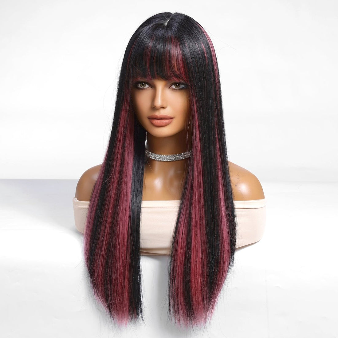 Black Highlight Pink Wig - MARKETPLACE - Milk &amp; Honey Wigs