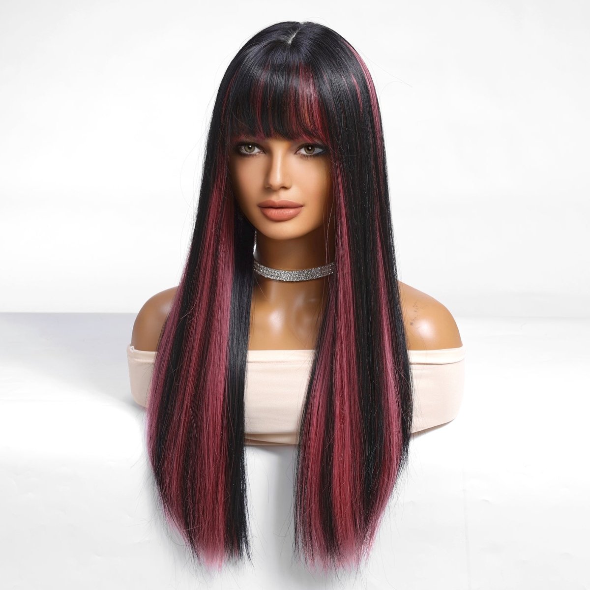 Black Highlight Pink Wig - MARKETPLACE - Milk &amp; Honey Wigs