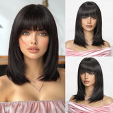 Black Mid - Length Wig - MARKETPLACE - Milk & Honey Wigs