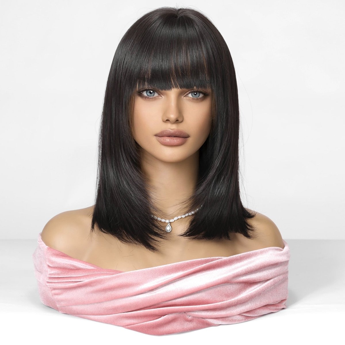 Black Mid - Length Wig - MARKETPLACE - Milk &amp; Honey Wigs