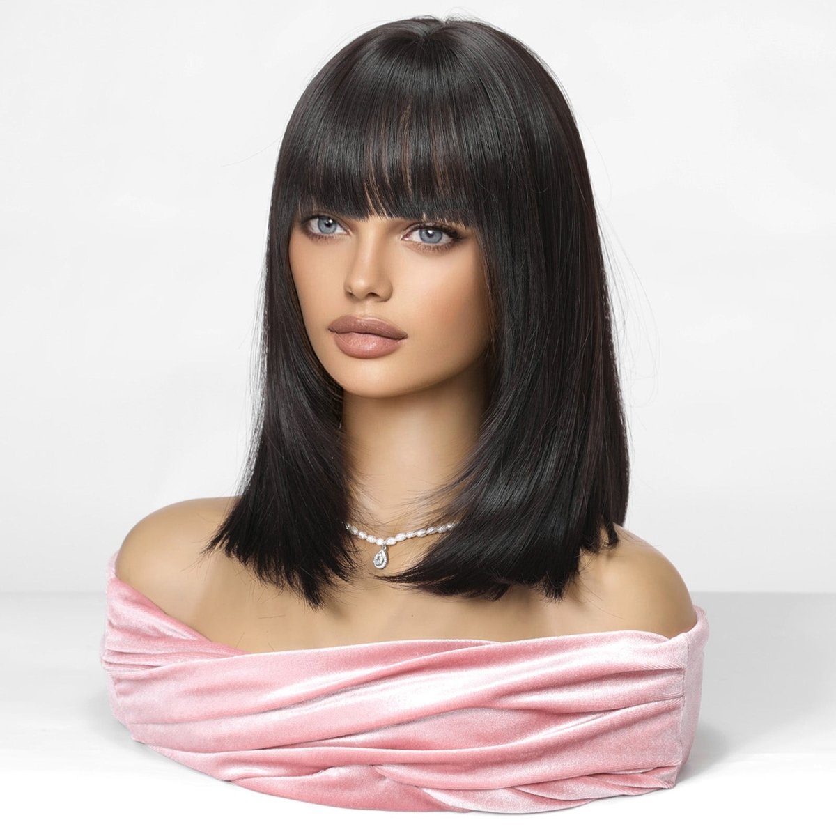 Black Mid - Length Wig - MARKETPLACE - Milk &amp; Honey Wigs