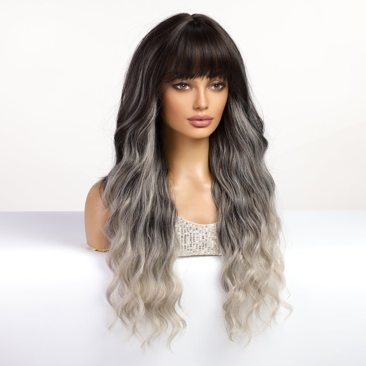Black to Silver Ombre Wig - MARKETPLACE - Milk & Honey Wigs