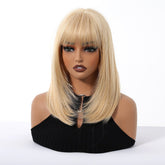 Blonde Straight with Full Fringe Wig - MARKETPLACE - Milk & Honey Wigs