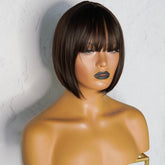BLUNT DARK BROWN Fringe Wig - Milk & Honey Wigs