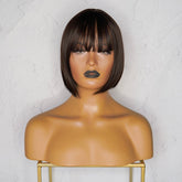 BLUNT DARK BROWN Fringe Wig - Milk & Honey Wigs