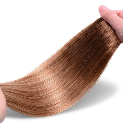 BONDI OMBRE shade 6 18 human hair clip-in hair extensions | Milk &amp; Honey Wigs