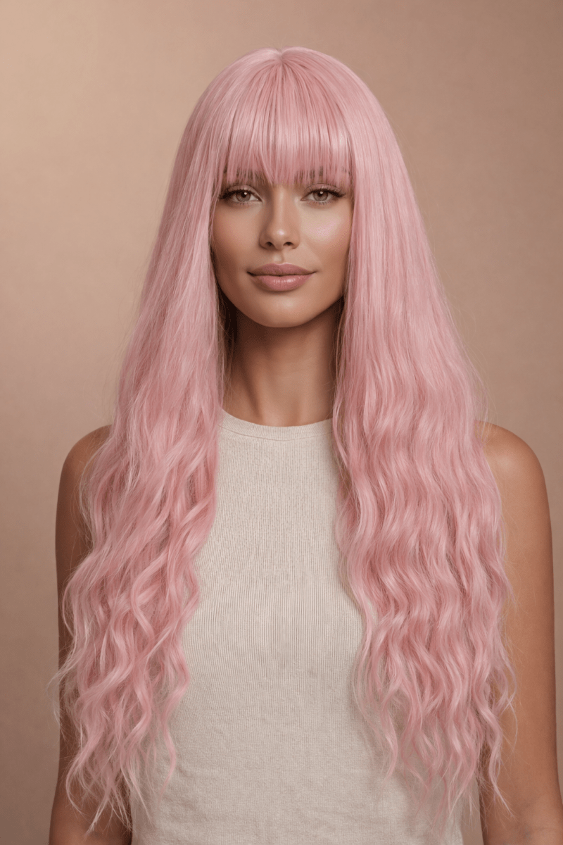 BONNIE - Pink - Fringe Wig - Milk &amp; Honey Wigs