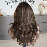 BOWIE Ombre Dark Brown Lace Front Wig - Milk & Honey Wigs
