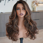 BOWIE Ombre Dark Brown Lace Front Wig - Milk & Honey Wigs