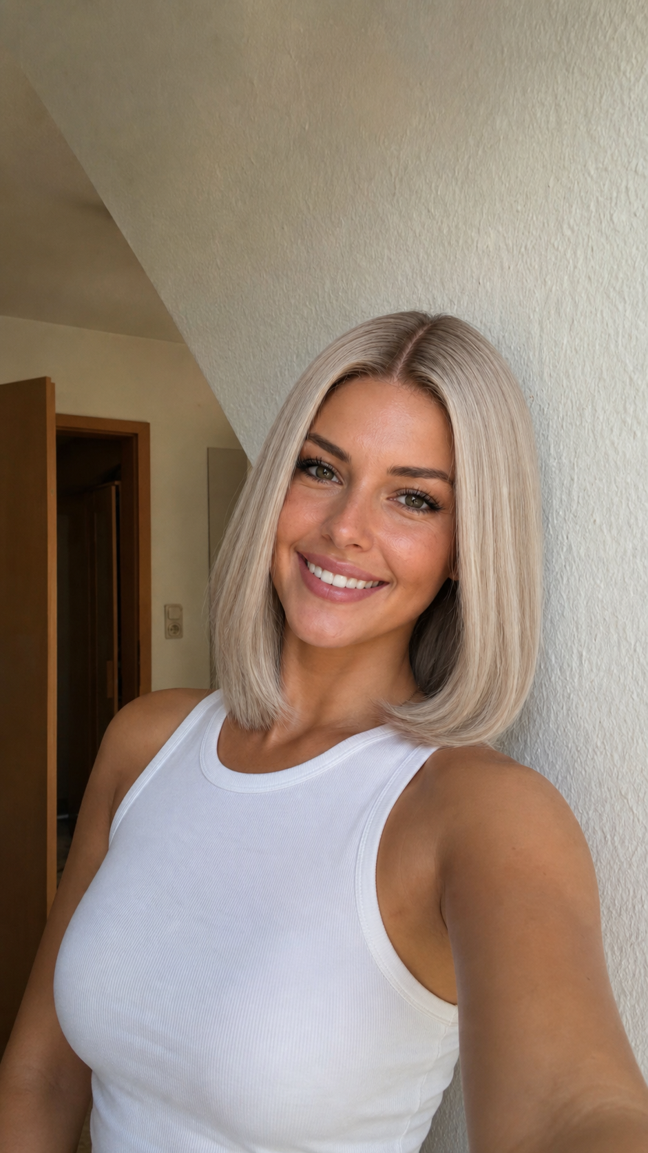 BRONTE blonde human hair lace front bob wig | Milk &amp; Honey Wigs
