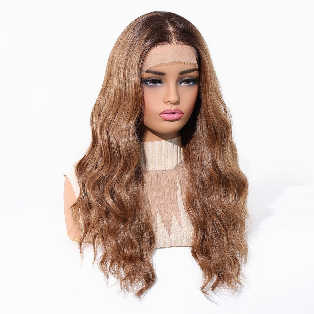 Brown Wavy 13x6 Lace Front Wig - MARKETPLACE - Milk &amp; Honey Wigs