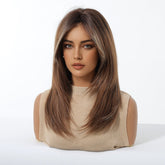 Caramel Brown with Ash Blonde Highlight Wig - MARKETPLACE - Milk & Honey Wigs