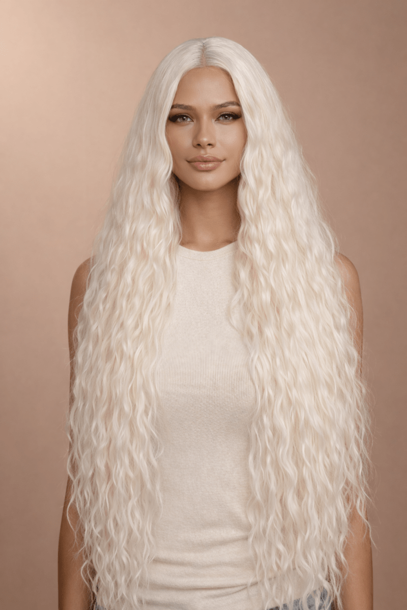 CARDI - White Platinum Blonde - Lace Front Wig - Milk &amp; Honey Wigs