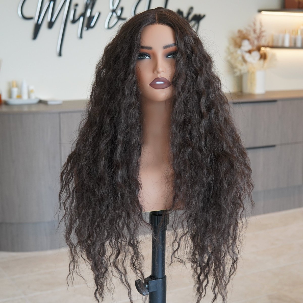 CARLY Brown Curl Lace Front Wig - Milk &amp; Honey Wigs
