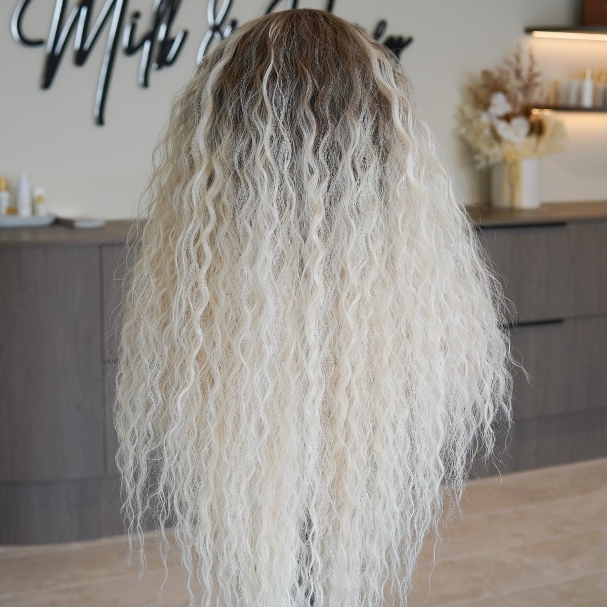 CARLY Ombre Blonde Curl Lace Front Wig - Milk &amp; Honey Wigs