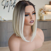 CARMEN Platinum Blonde Bob Lace Front Wig - Milk & Honey Wigs