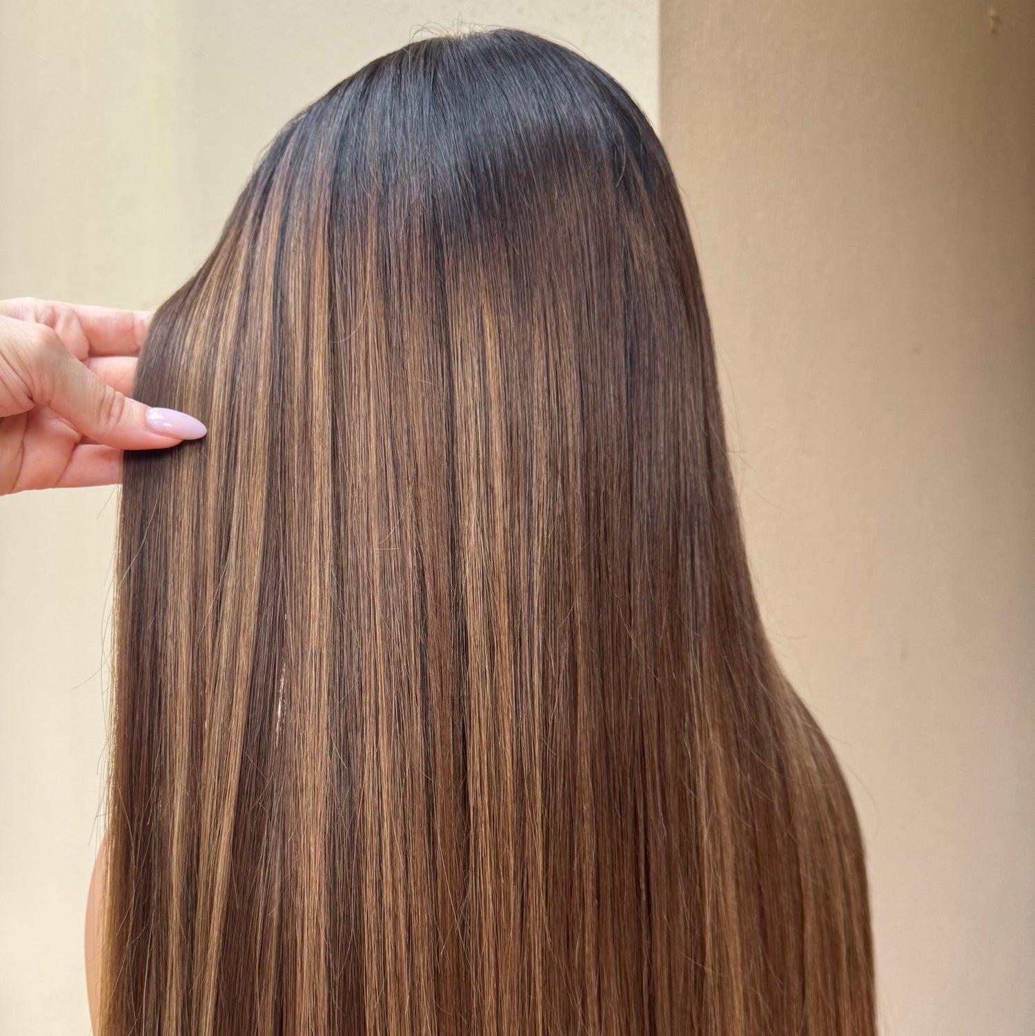 CARTER Lived In Brunette Human Hair Lace Front Wig ** READY TO SHIP ** - Milk &amp; Honey Wigs