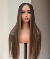 CARTER Lived In Brunette Human Hair Lace Front Wig ** READY TO SHIP ** - Milk & Honey Wigs