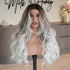 CELESTE Ombre White Blonde Lace Front Wig - Milk & Honey Wigs