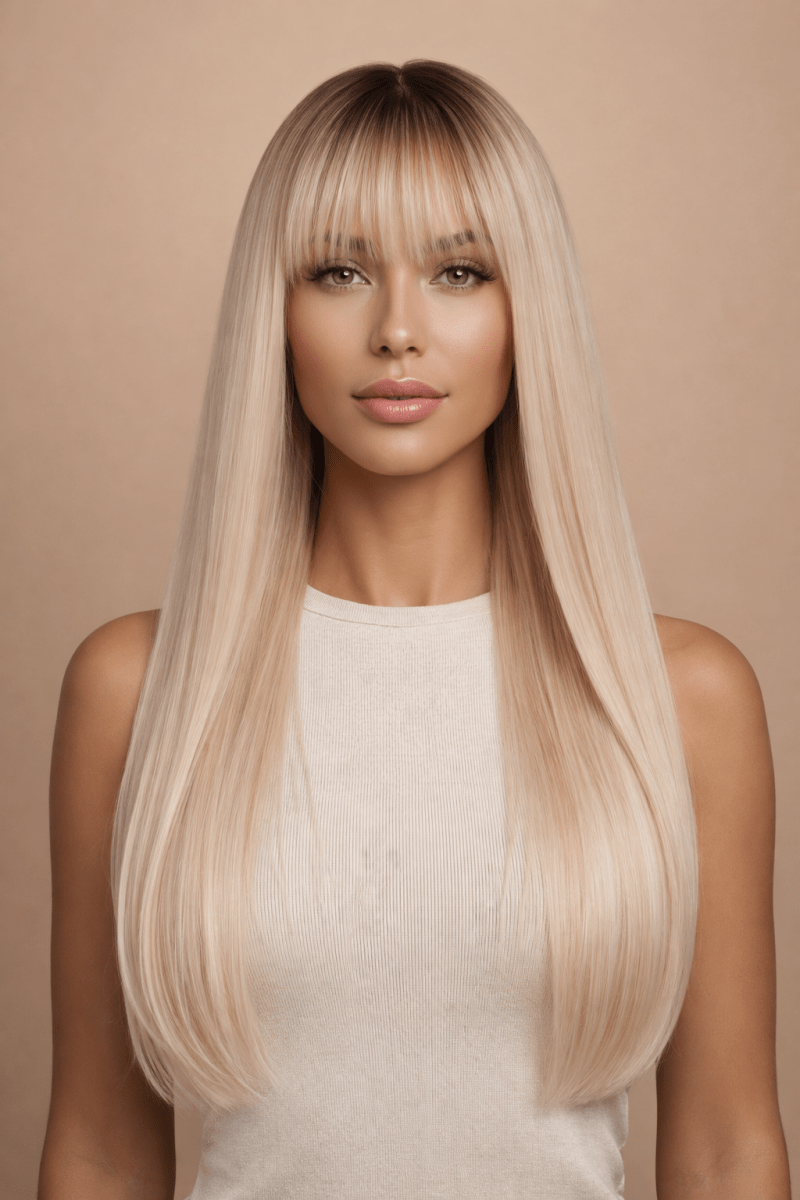 CHARLOTTE - Ombre Blonde - Fringe Wig - Milk &amp; Honey Wigs