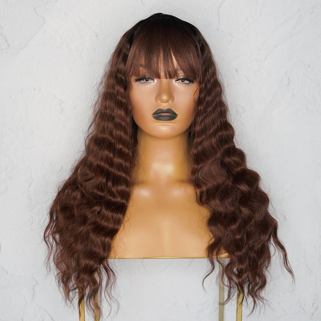 CHELSEA Chocolate Fringe Wig - Milk &amp; Honey Wigs