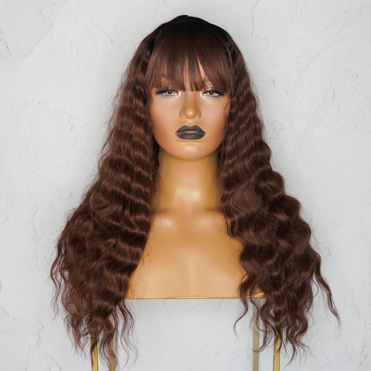 CHELSEA Chocolate Fringe Wig - Milk &amp; Honey Wigs