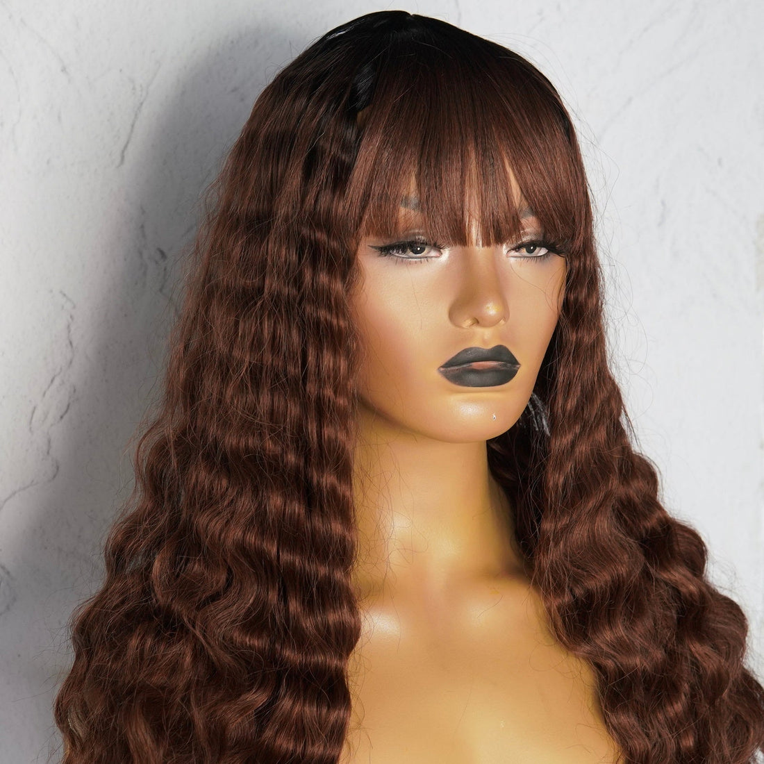 CHELSEA Chocolate Fringe Wig - Milk &amp; Honey Wigs