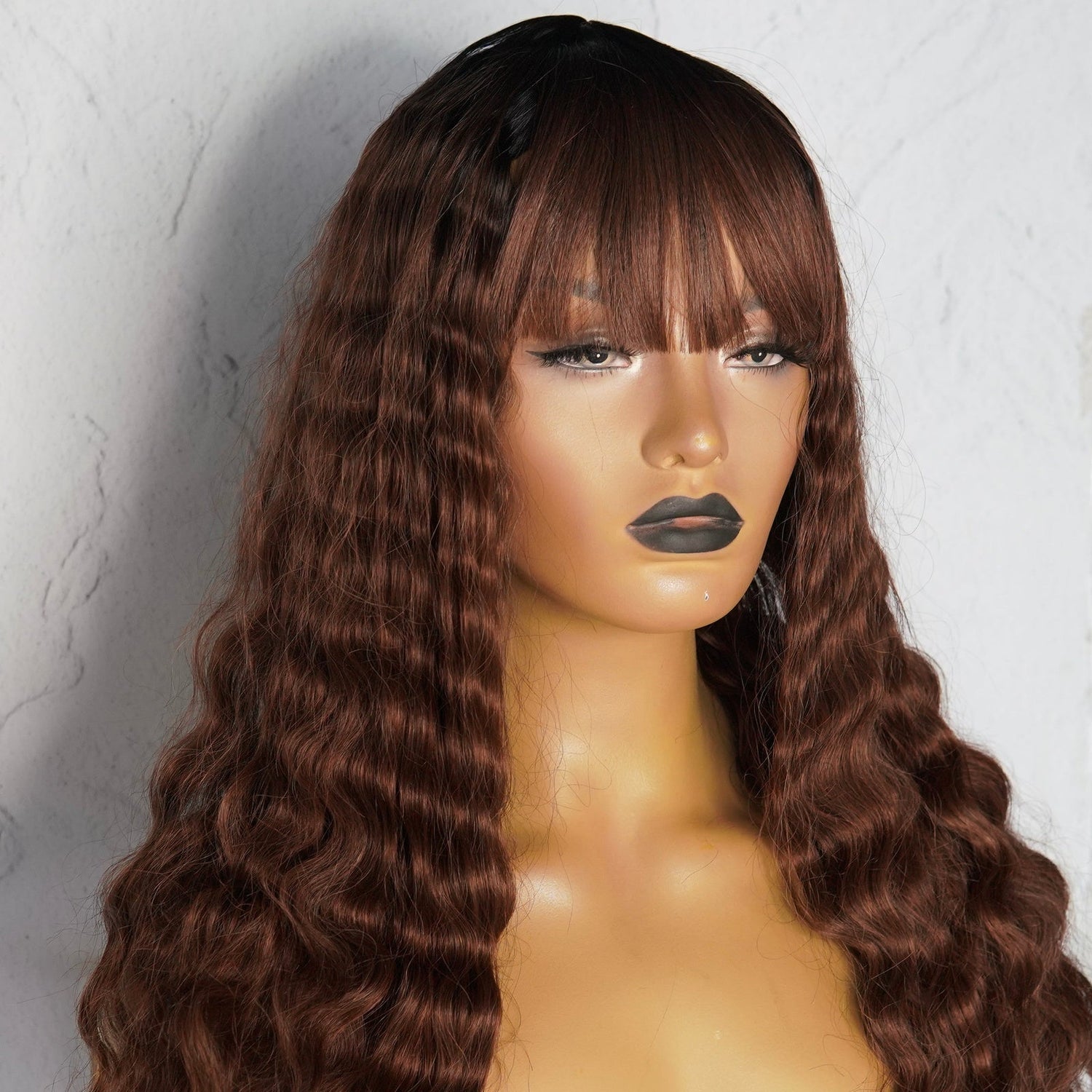 CHELSEA Chocolate Fringe Wig - Milk &amp; Honey Wigs