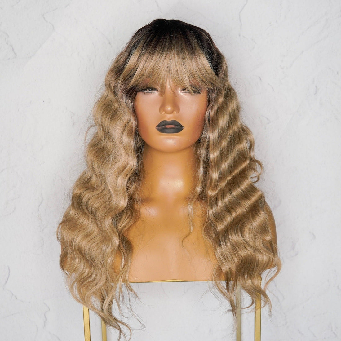 CHELSEA Ombre Ash Fringe Wig - Milk &amp; Honey Wigs