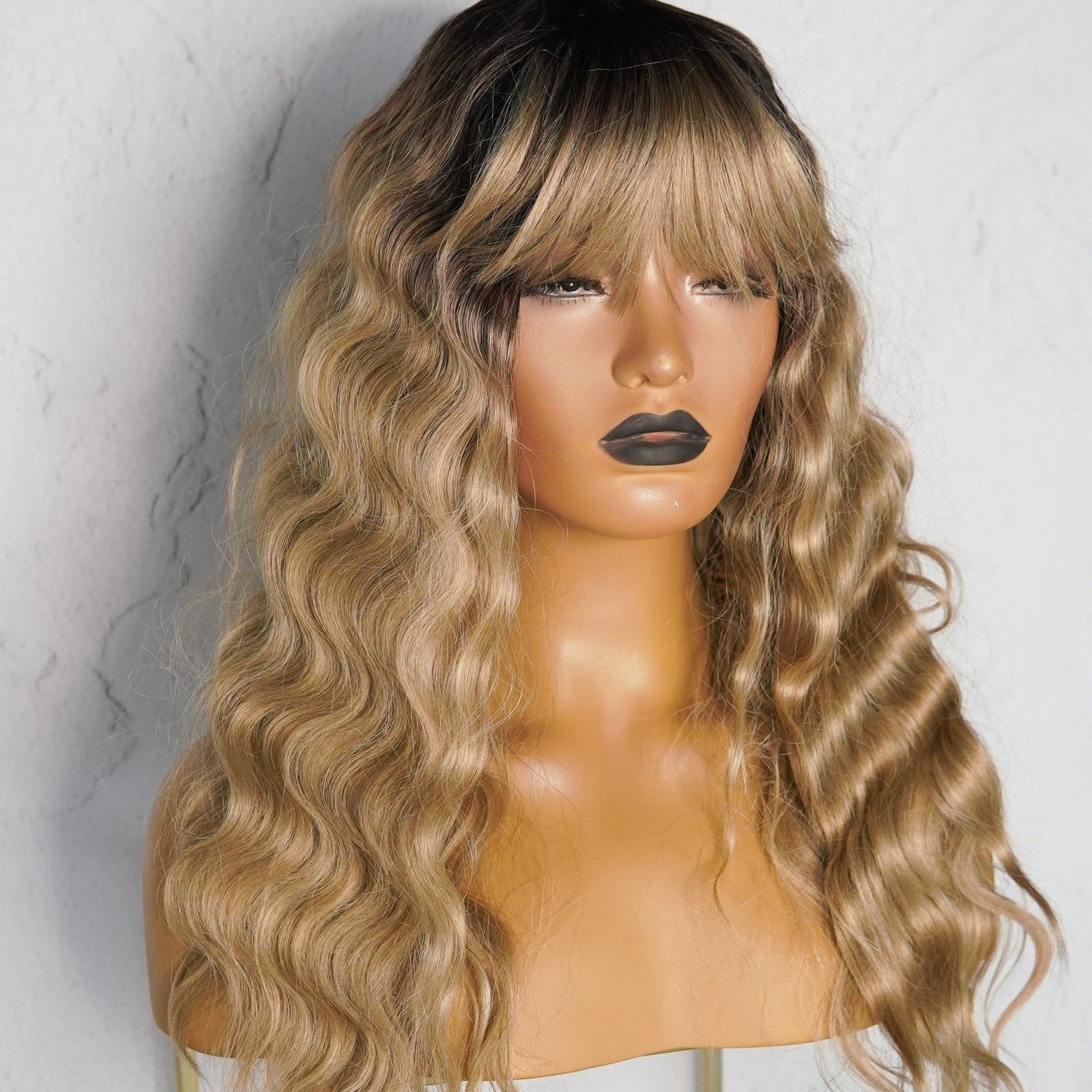 CHELSEA Ombre Ash Fringe Wig - Milk &amp; Honey Wigs