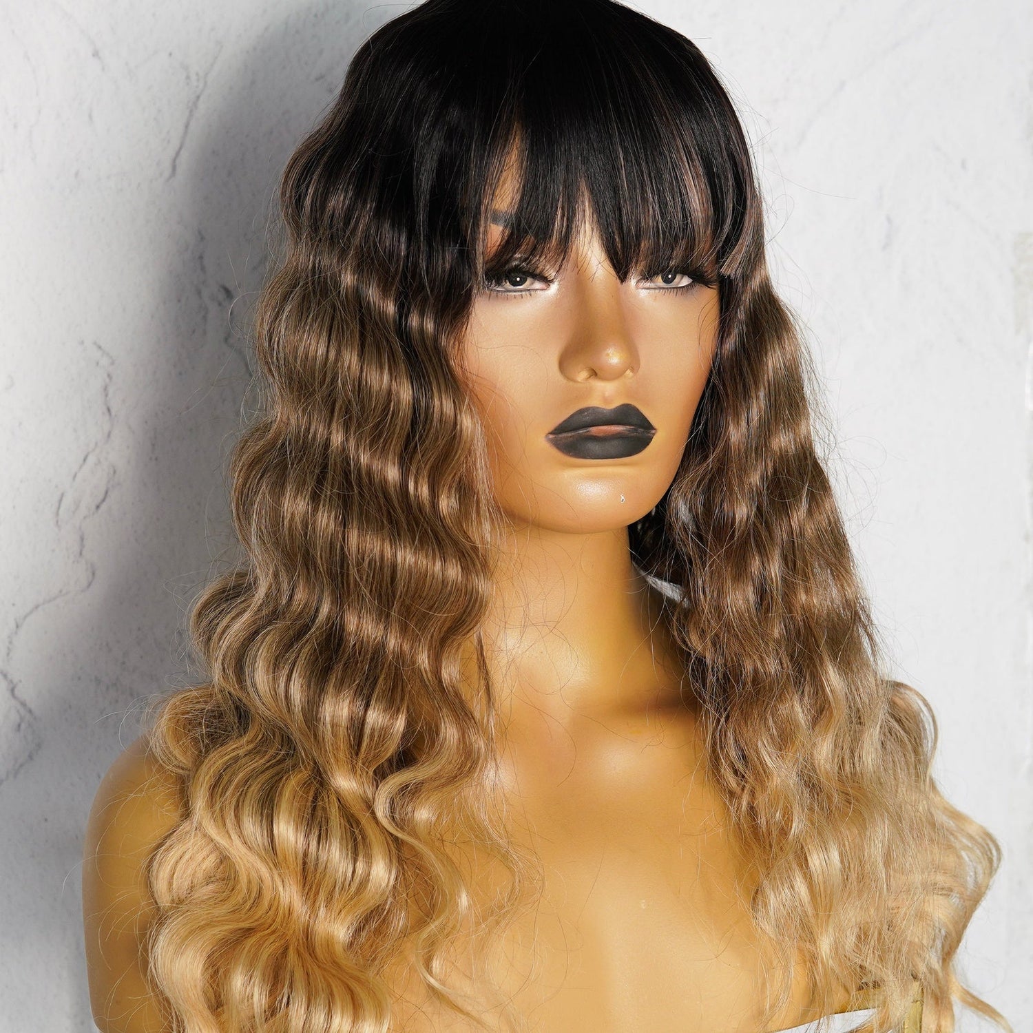 CHELSEA Ombre Fringe Wig - Milk &amp; Honey Wigs