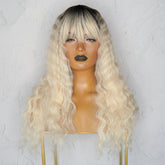 CHELSEA Ombre Platinum Fringe Wig - Milk & Honey Wigs