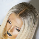 CHERI Ash Blonde Root Human Hair Lace Front Wig ** READY TO SHIP ** - Milk & Honey Wigs