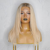 CHERI Ash Blonde Root Human Hair Lace Front Wig ** READY TO SHIP ** - Milk & Honey Wigs