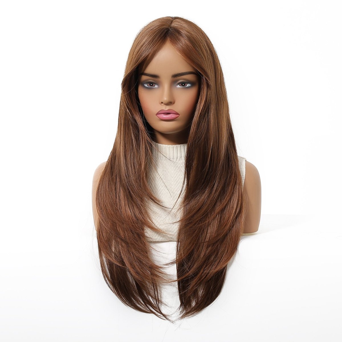 Chestnut Brown Layered Wig - MARKETPLACE - Milk &amp; Honey Wigs
