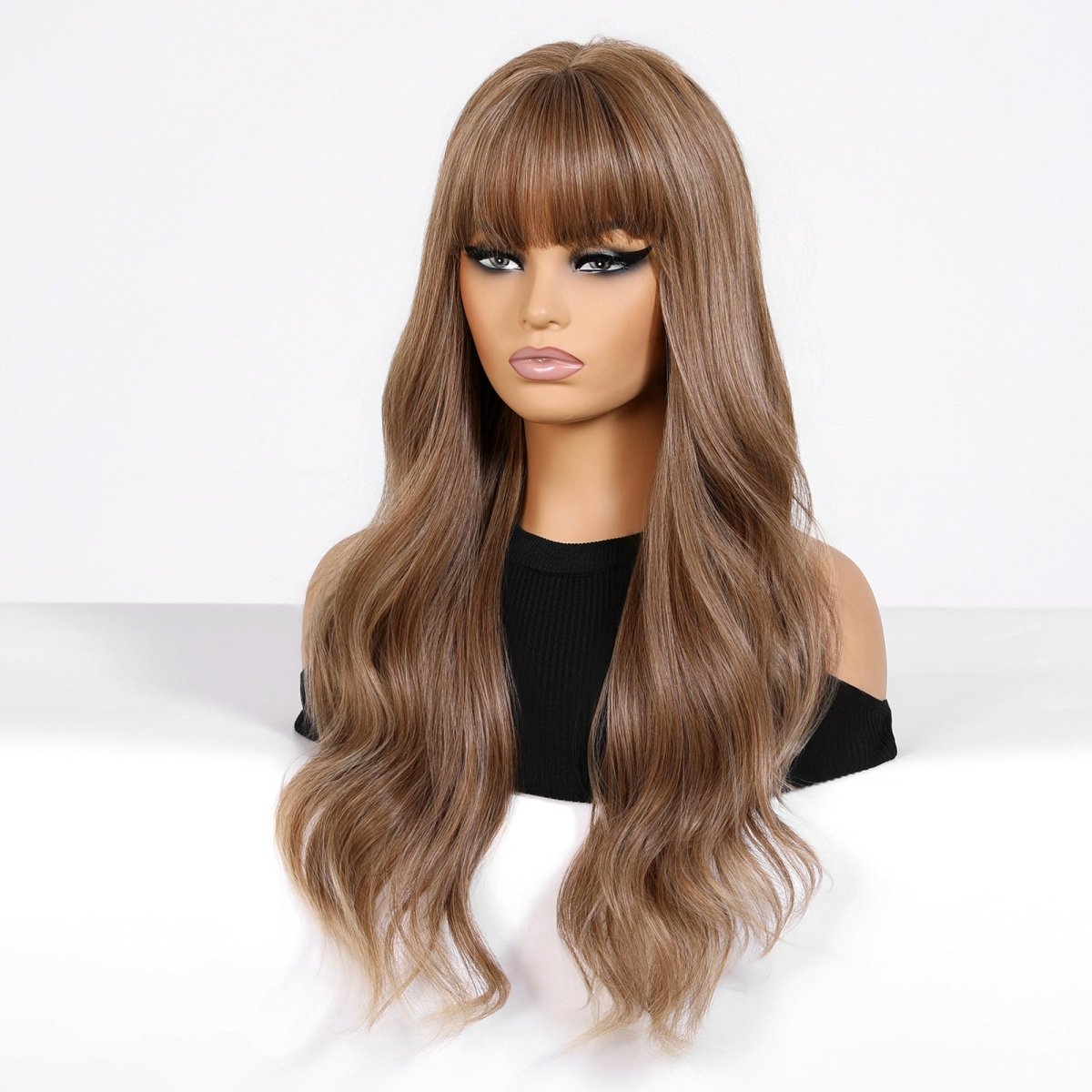 Chestnut Brown Long Wavy Wig - MARKETPLACE - Milk &amp; Honey Wigs