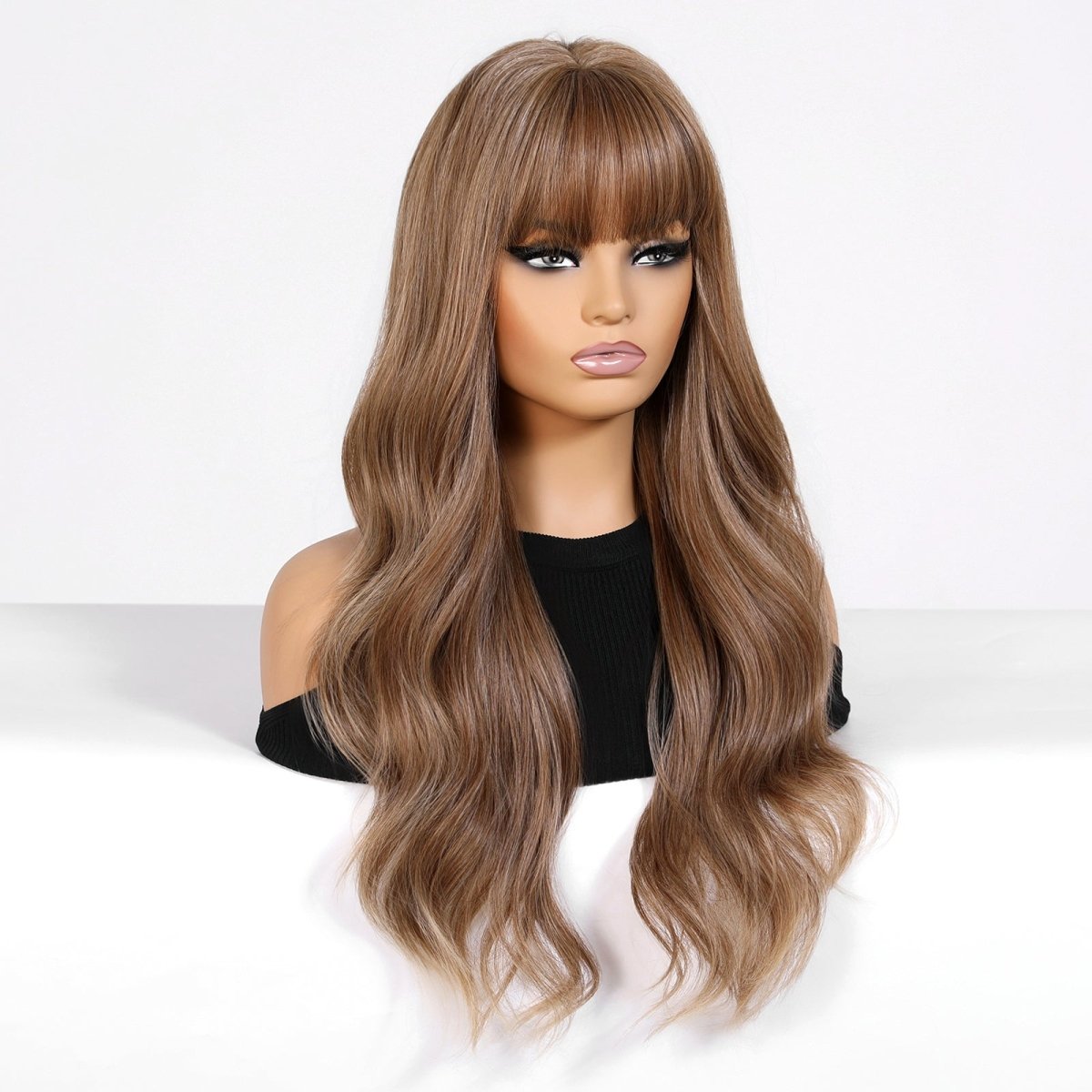 Chestnut Brown Long Wavy Wig - MARKETPLACE - Milk &amp; Honey Wigs