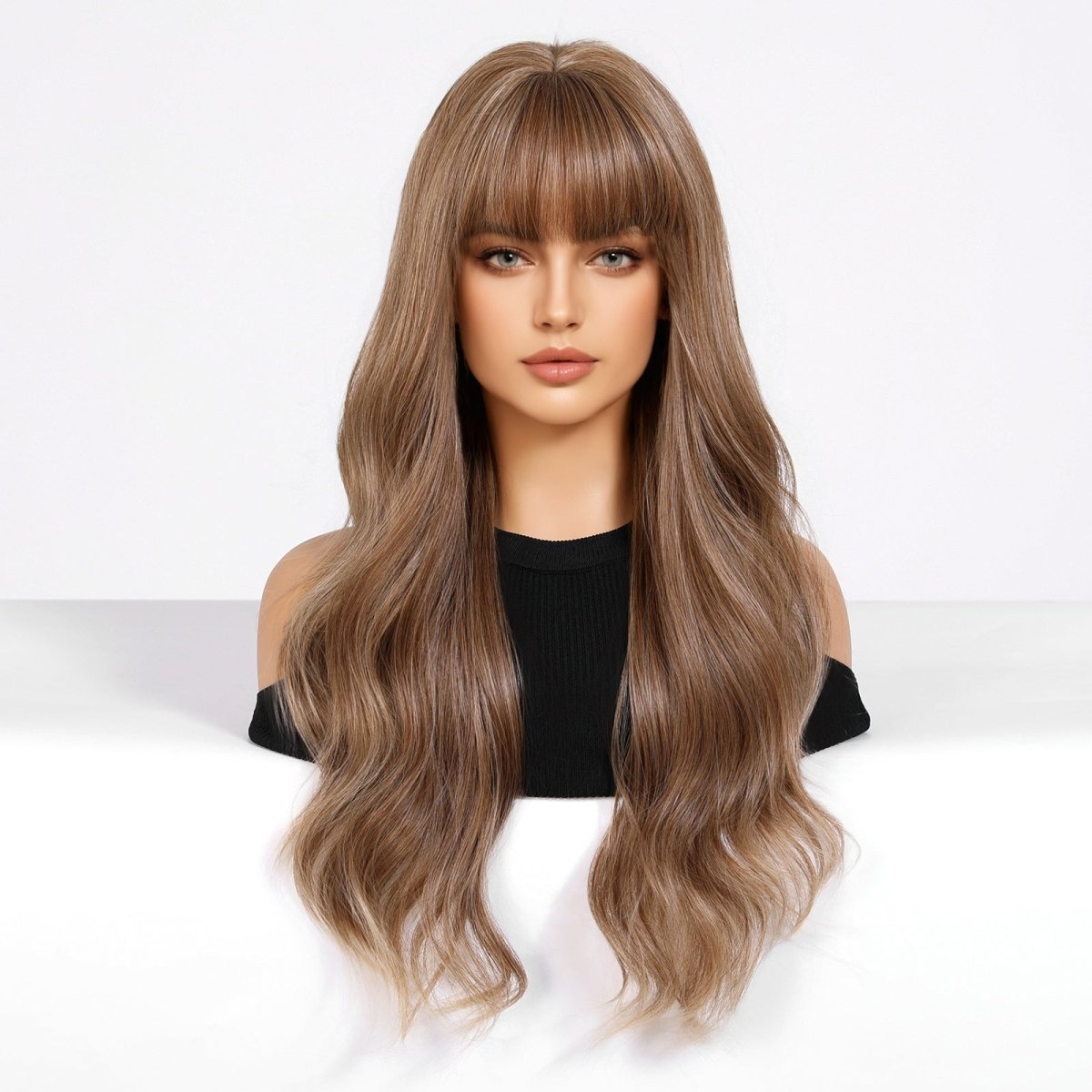 Chestnut Brown Long Wavy Wig - MARKETPLACE - Milk &amp; Honey Wigs