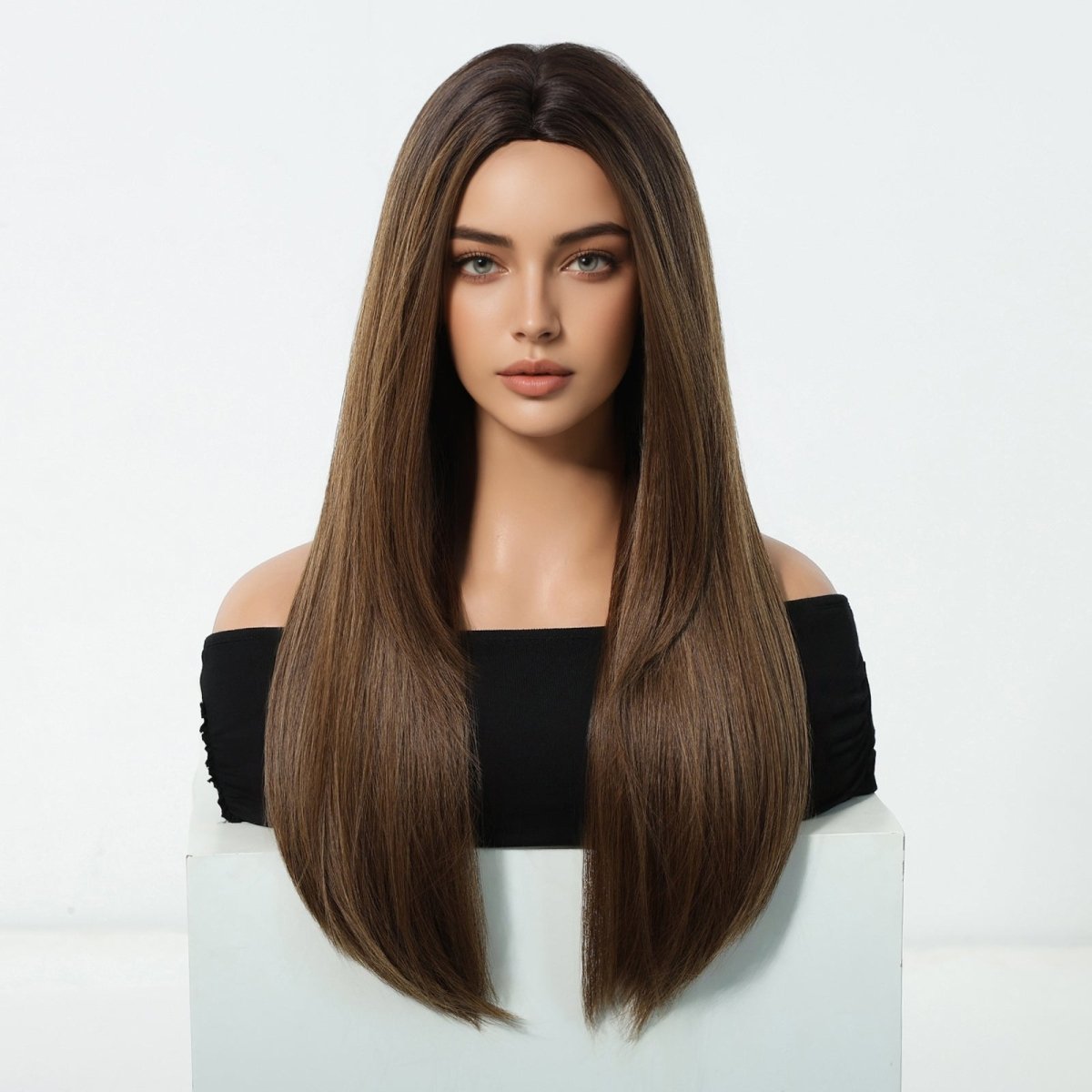 Chestnut Brown Straight Wig - MARKETPLACE - Milk &amp; Honey Wigs